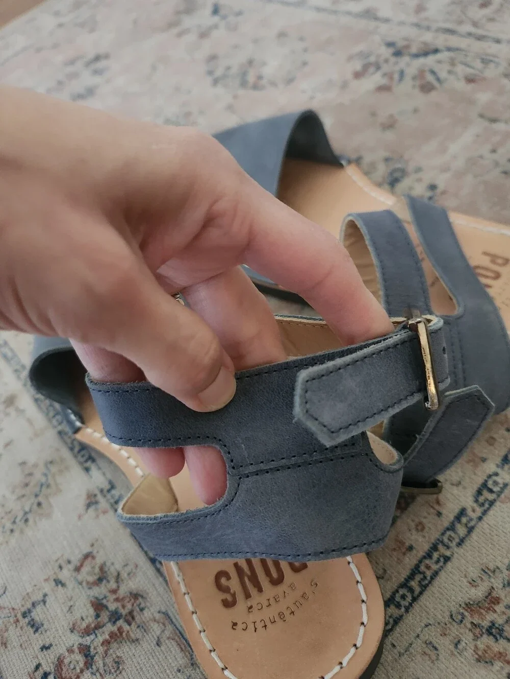 Pons Size 8 Blue With Ankle Strap